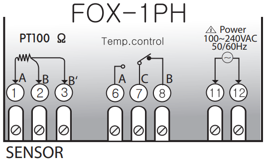 การต่อใช้งาน เครื่องควบคุมอุณหภูมิแบบดิจิตอล FOX-1PH