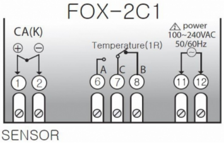 การต่อใช้งาน เครื่องควบคุมอุณหภูมิแบบดิจิตอล FOX-2C1